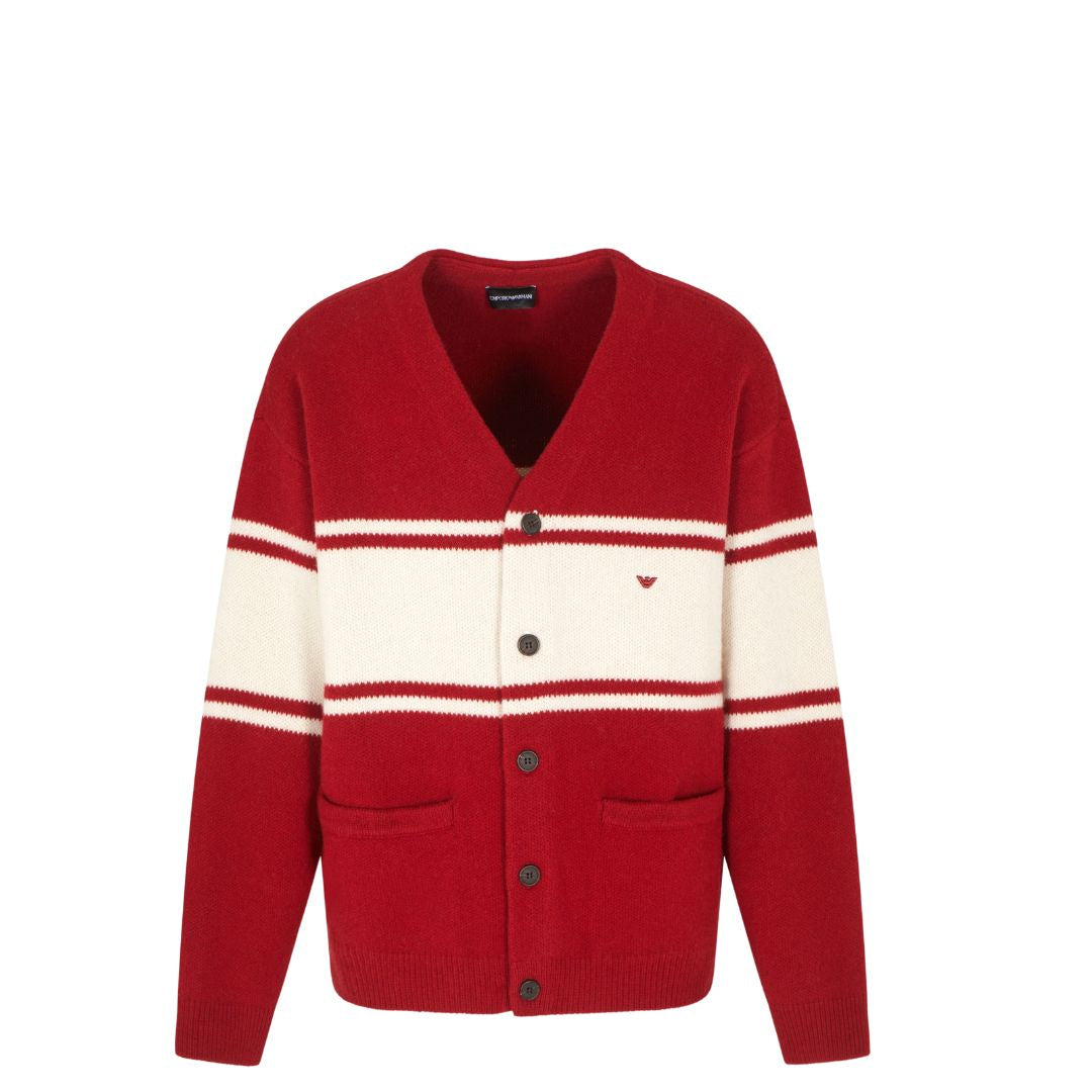 Virgin Wool V-Neck Cardigan EM002310 AF19440