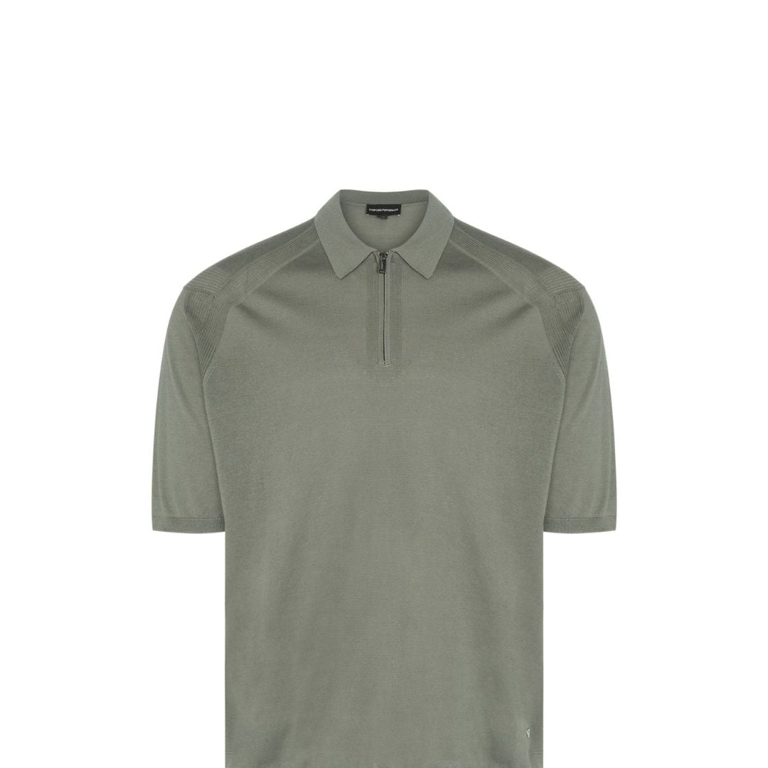 Short Sleeve 1/4 Zip Polo Shirt EM000680 AF13907