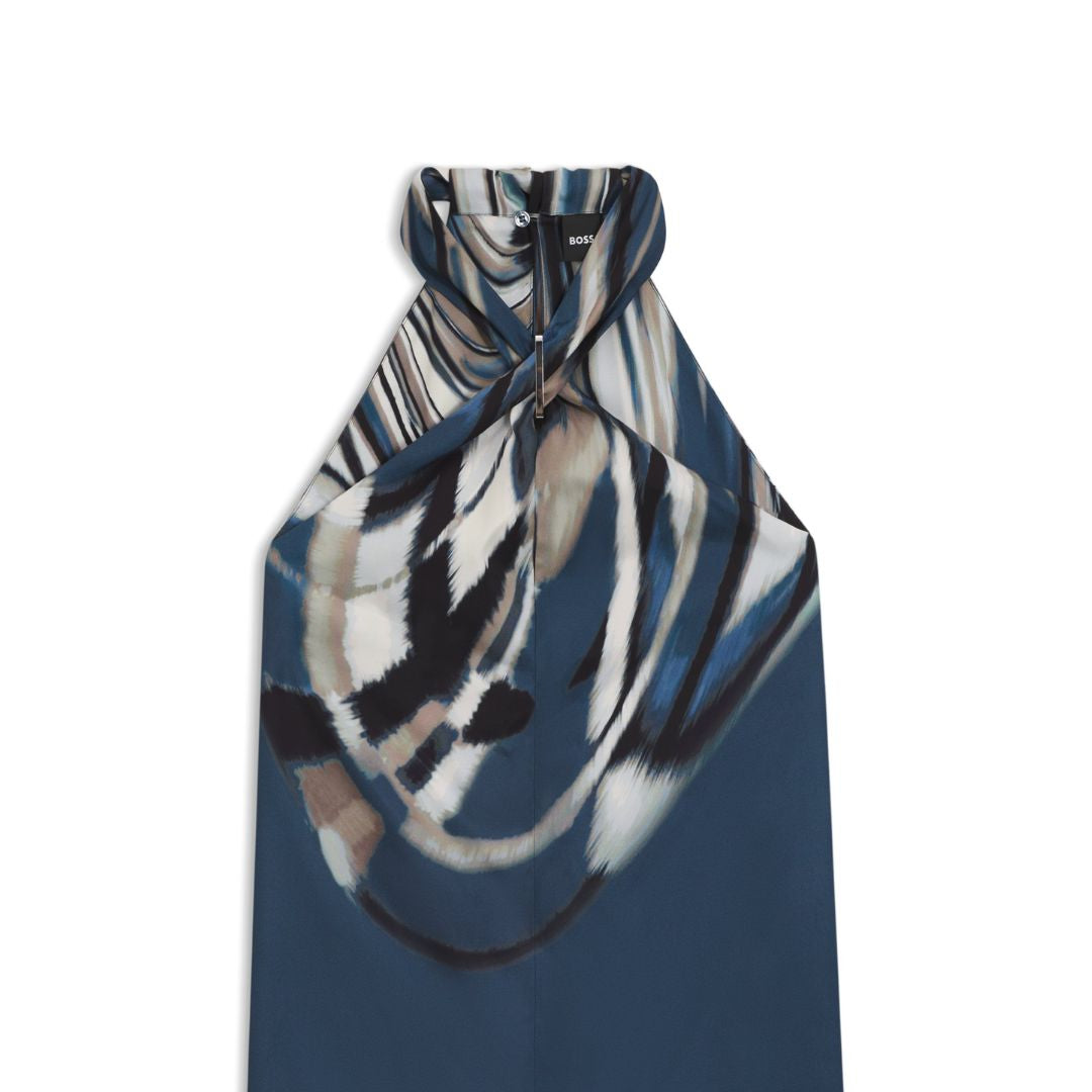 Bonari Printed Top with Pussybow Collar 50543187