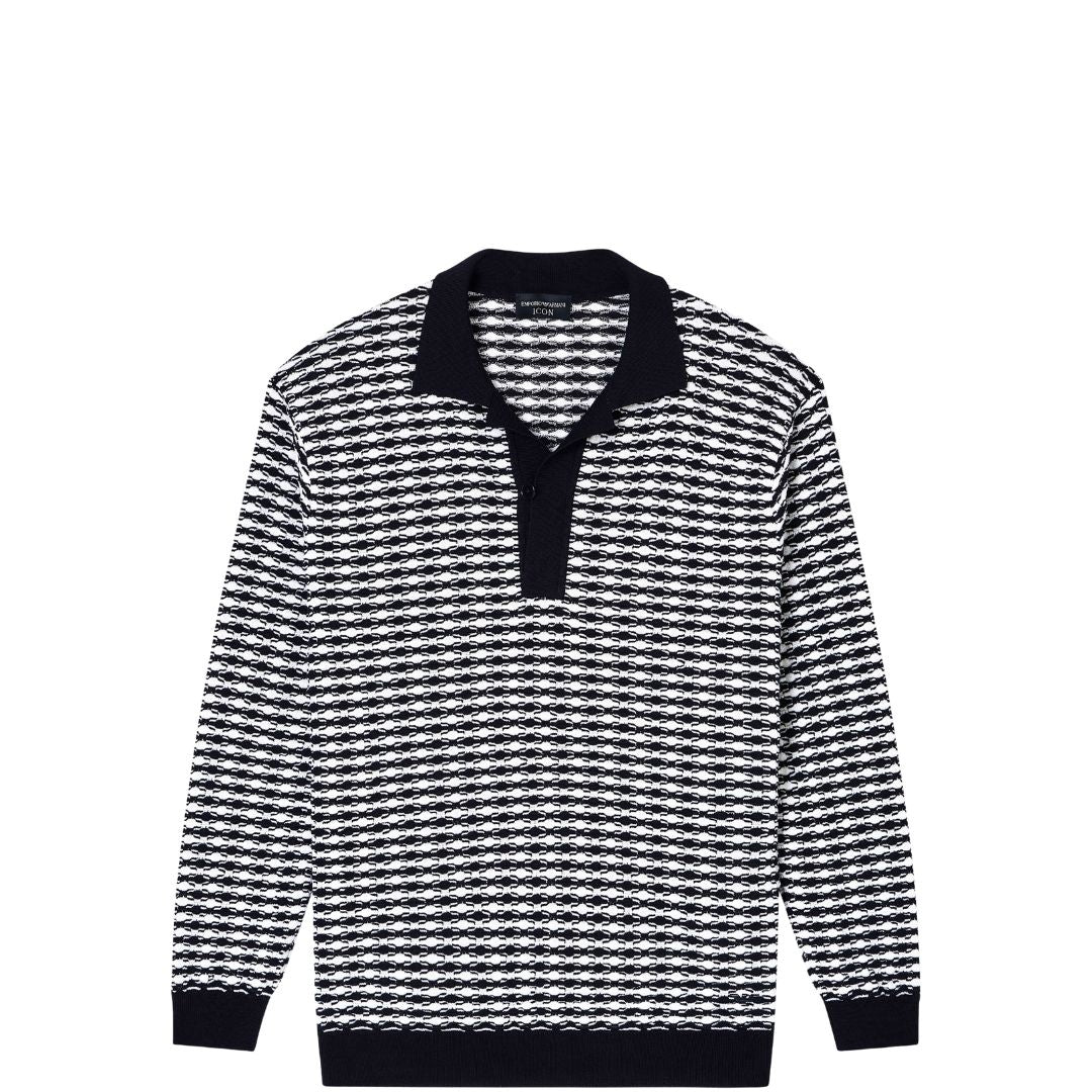 Virgin Wool Long Sleeve Polo EM003518 AF19833