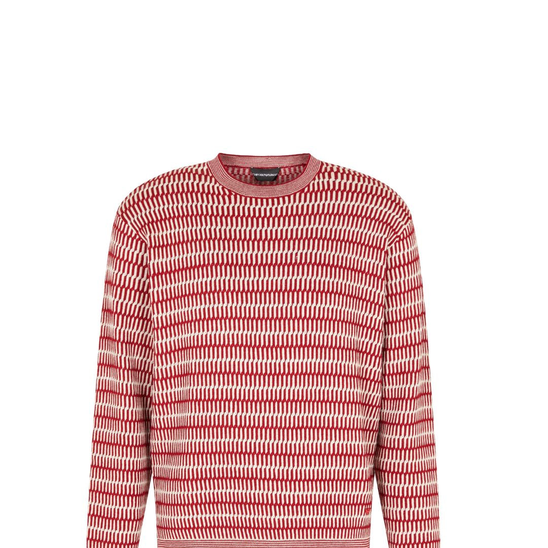 Two Tone Jacquard Virgin Wool Jumper EM002194 AF14195