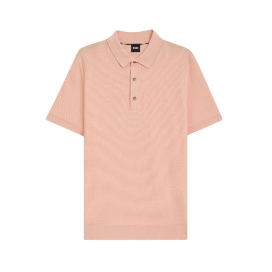 H-Lannotti Cotton Blend Short Sleeve Knitted Polo 50543148