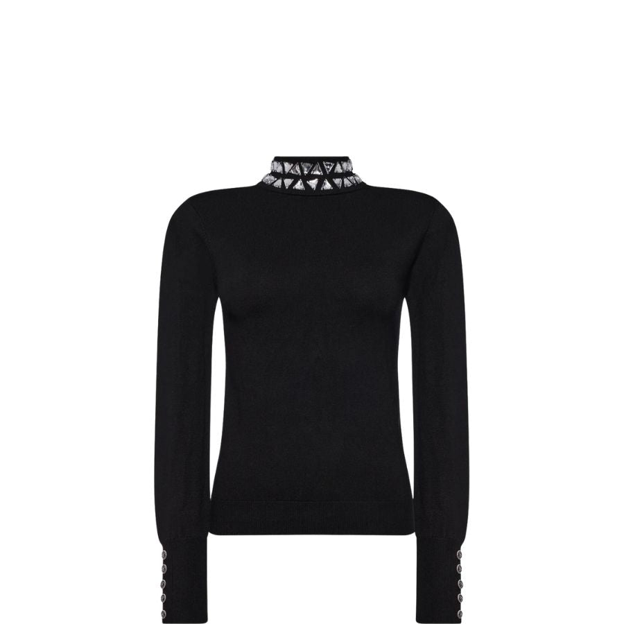 Crystal High Neck Knit