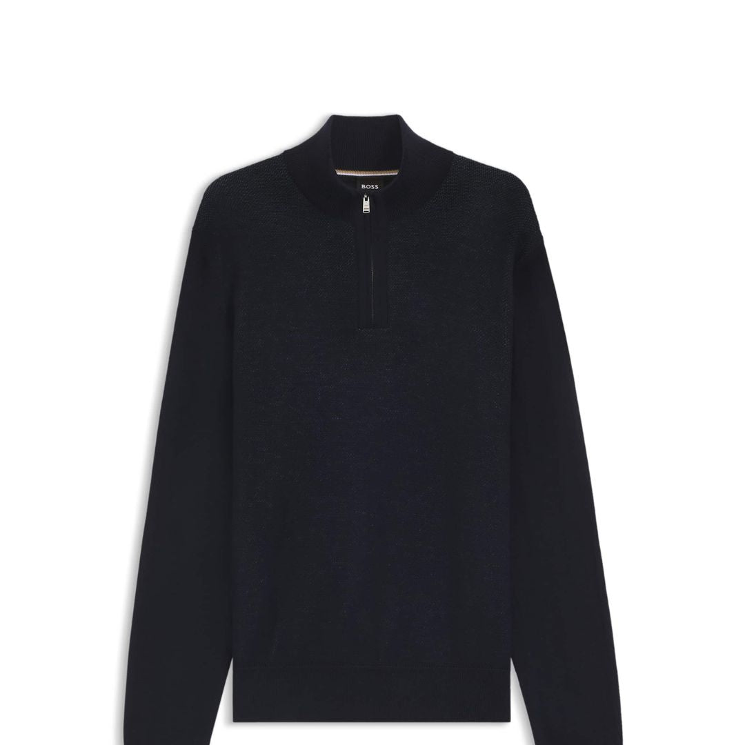 H-Illario 1/4 Zip Virgin Wool Jumper 50543155