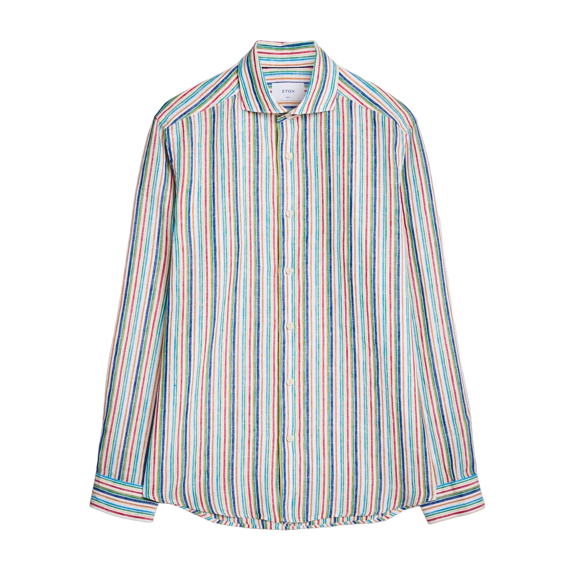 Multi Striped Mens Linen Shirt 100015065