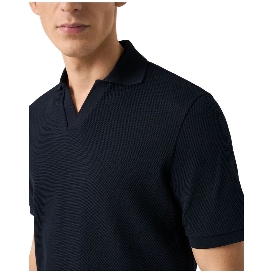 Waffle Open Collar Mens Polo Shirt 100014580