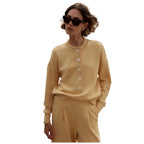 Reena Button Front Womens Sweatshirt VAR03387