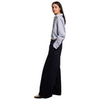 Pleated Womens Wide Leg Trouser