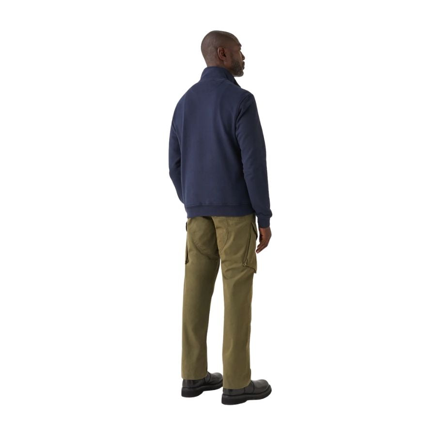 Mens Quarter Zip Cotton Fleece Sweatshirt 103001