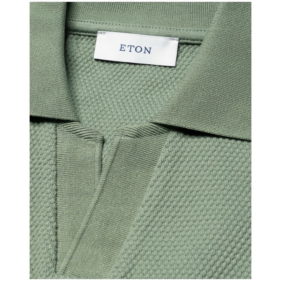 Waffle Open Collar Mens Polo Shirt 100014580