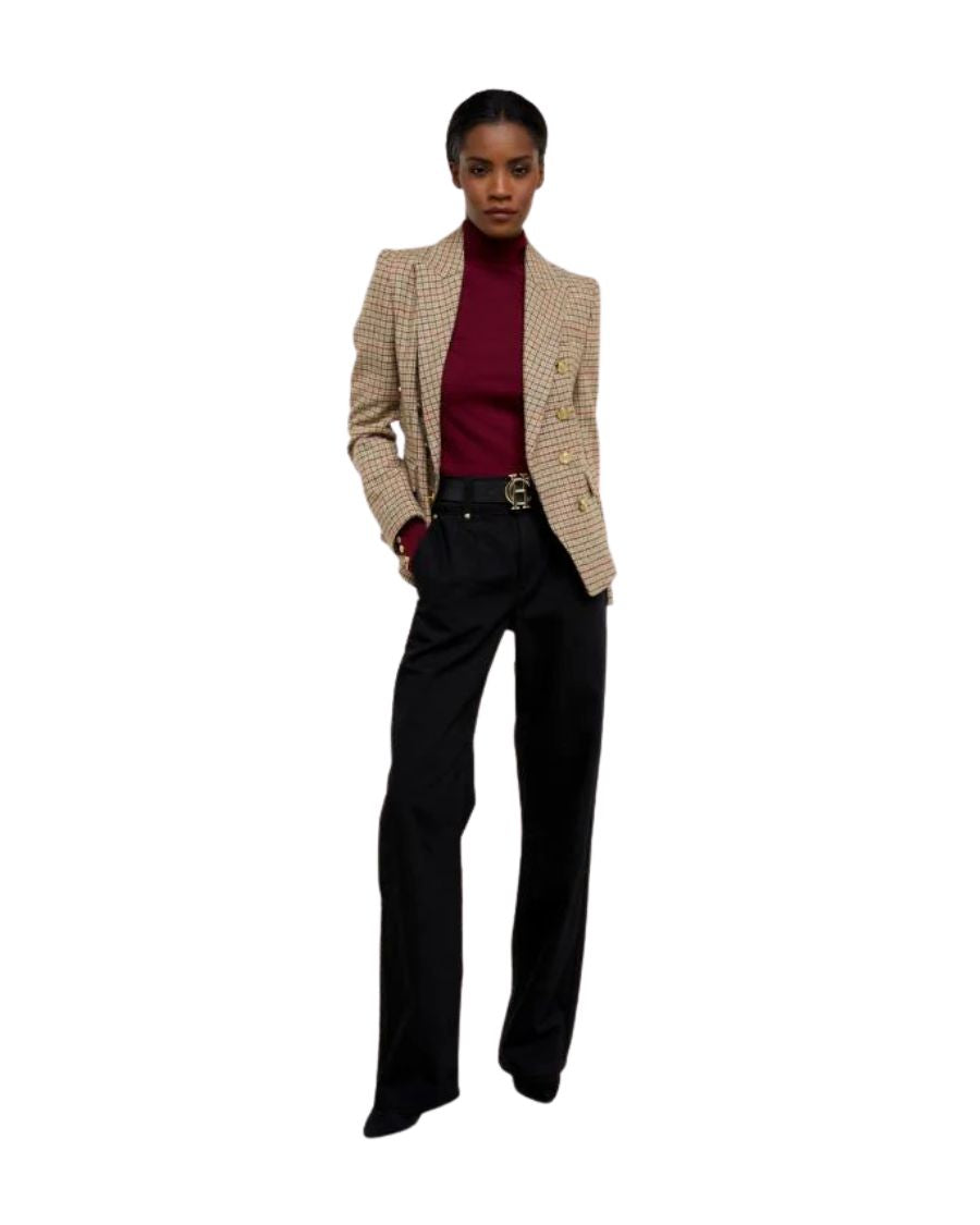 Buttoned Knit Roll Neck