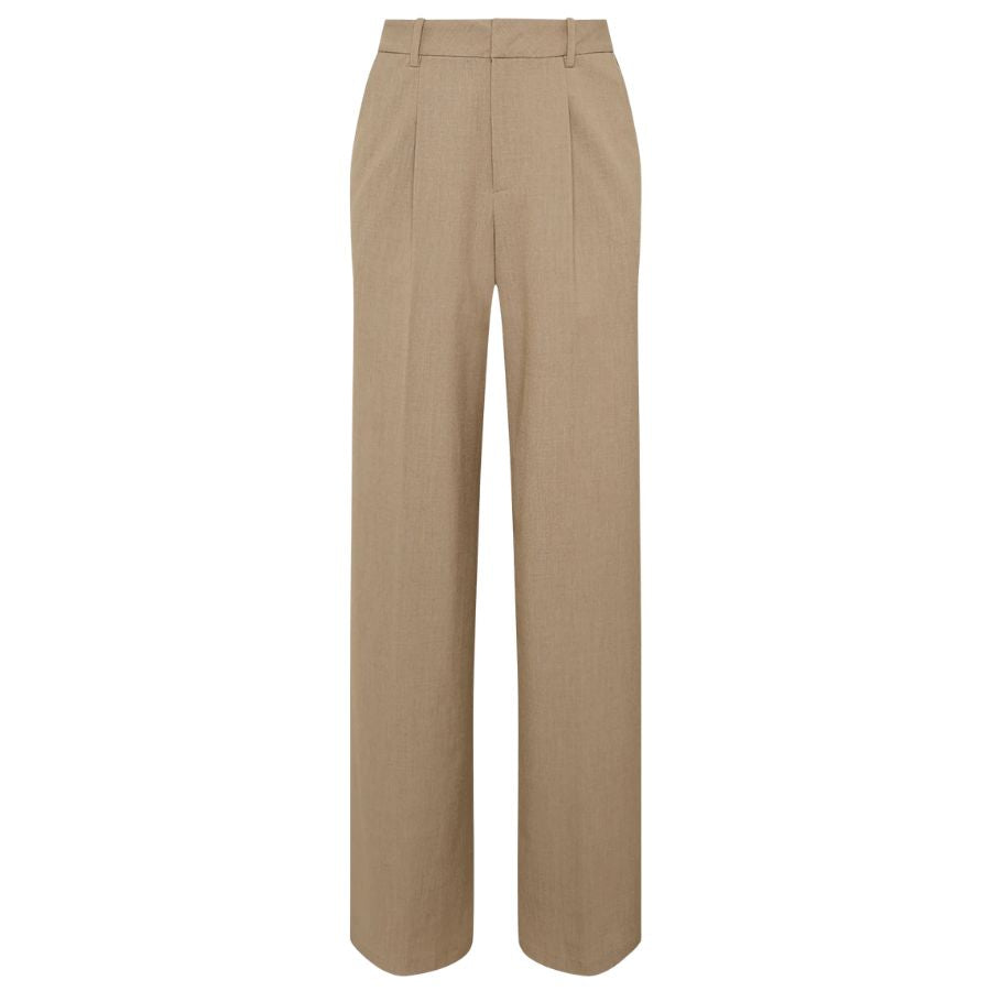 Pleated Womens Wide Leg Trouser