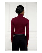 Buttoned Knit Roll Neck
