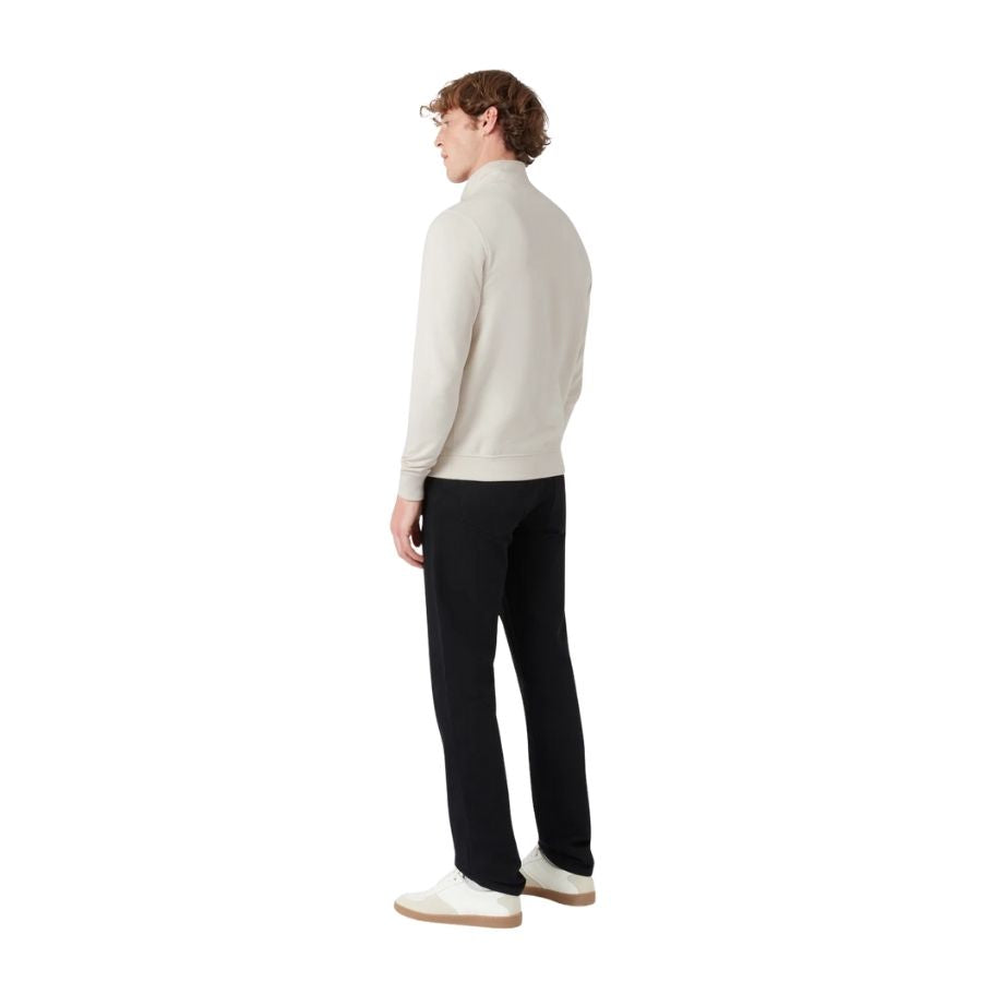 Mens Quarter Zip Cotton Fleece Sweatshirt 103001