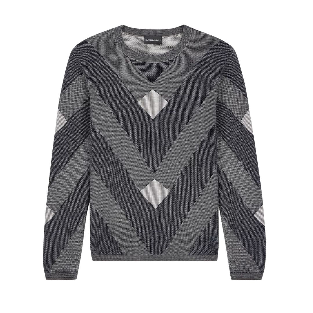Signature Capsule Diagonal Pattern Mens Jumper EM006247 AF29852