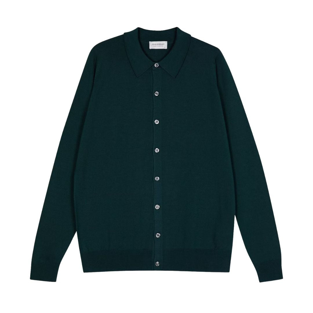 Tibor Button Up Mens Knitted Polo Shirt