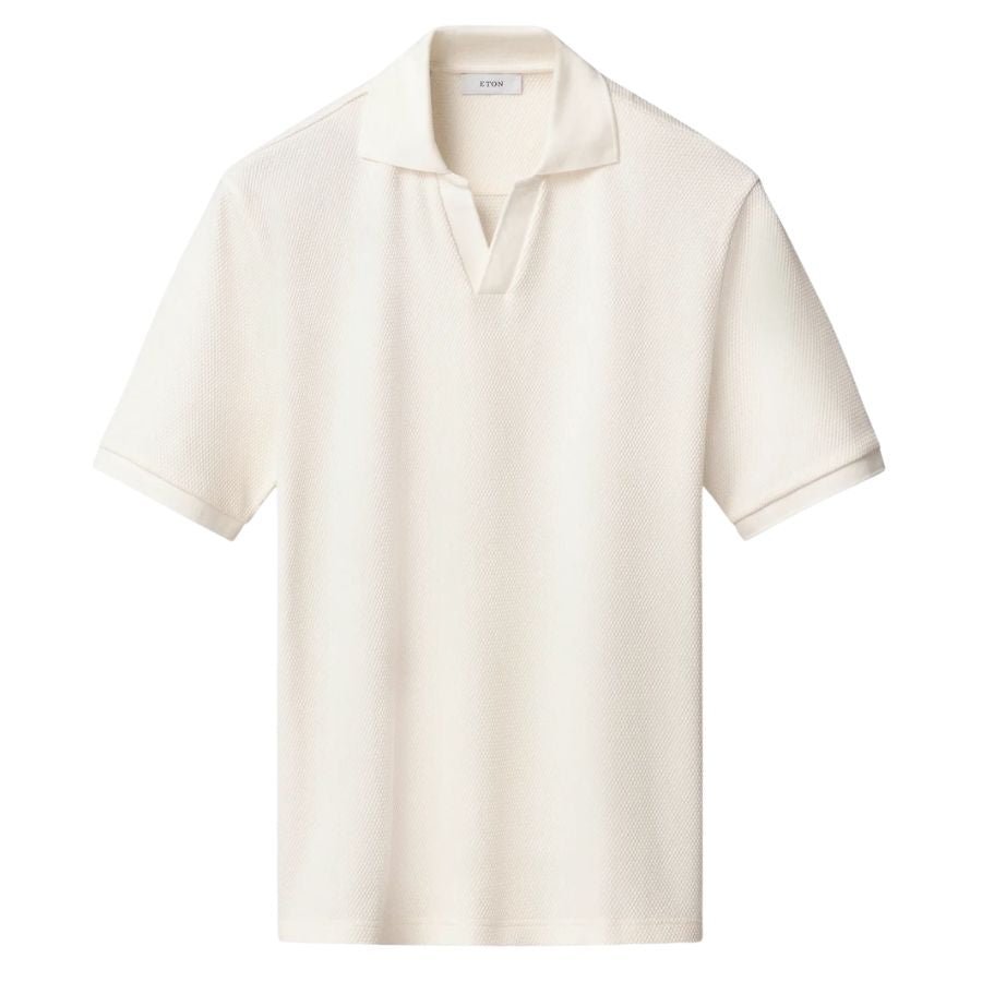 Waffle Open Collar Mens Polo Shirt 100014580