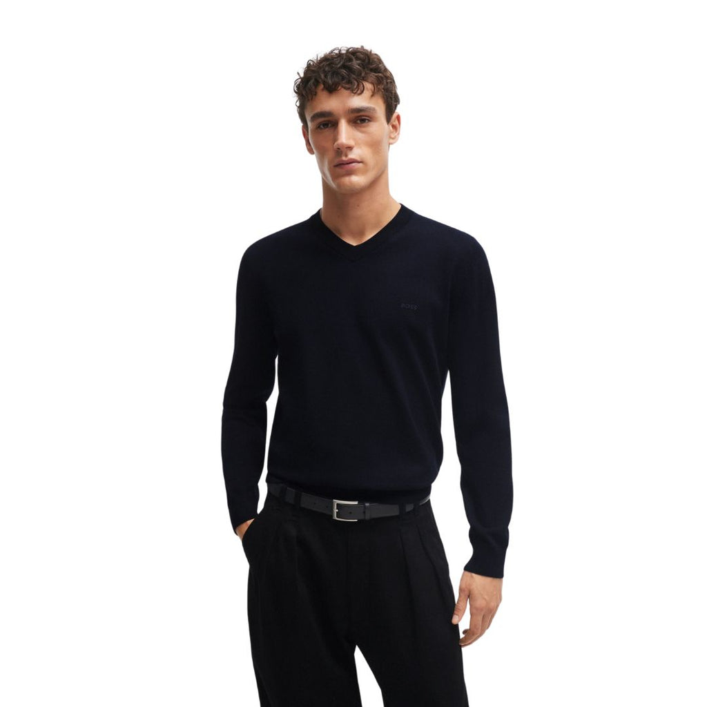 Pacello-L Knitted V-Neck Jumper 50506042
