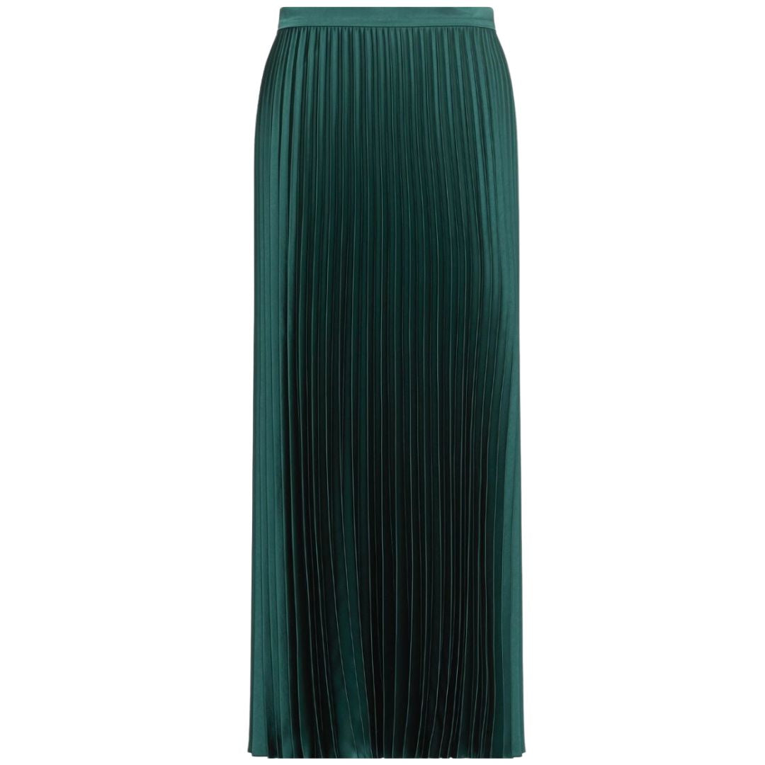 Nicchia Pleated Womens Satin Skirt 2625106031600