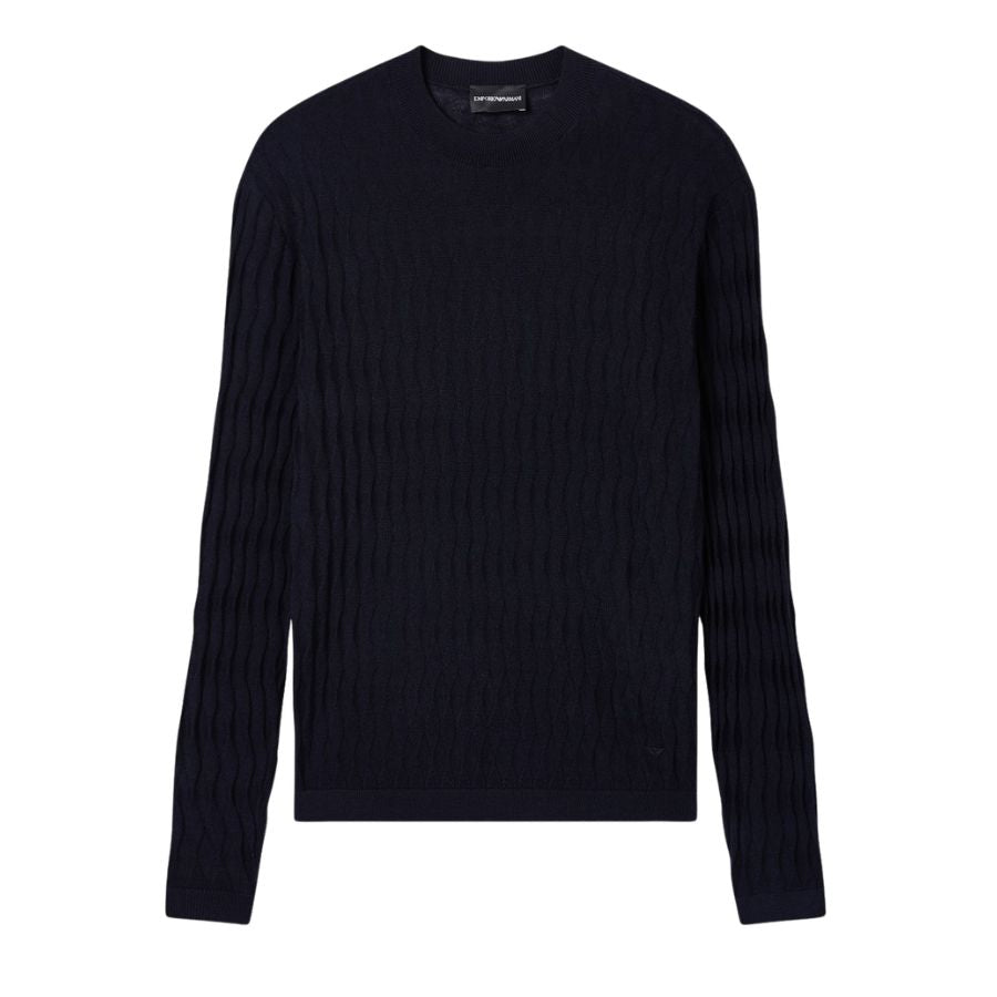 Mens textured Virgin Wool Jumper EM004602 AF23553