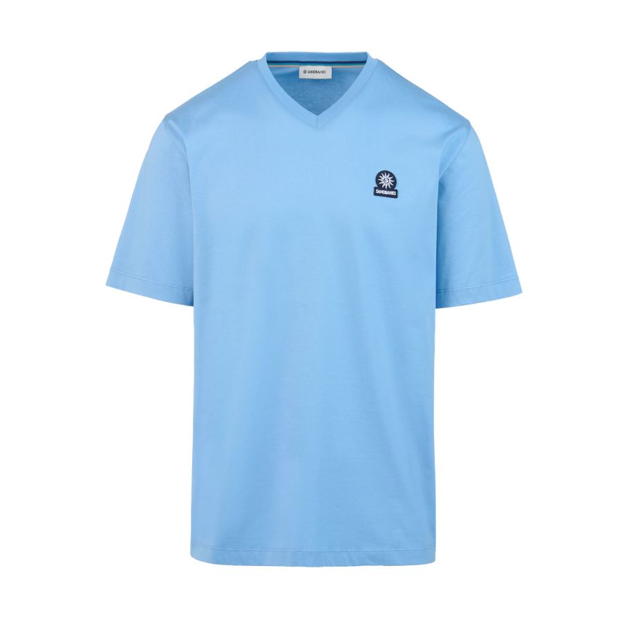 V-Neck Badge Logo Mens T-Shirt MBT29