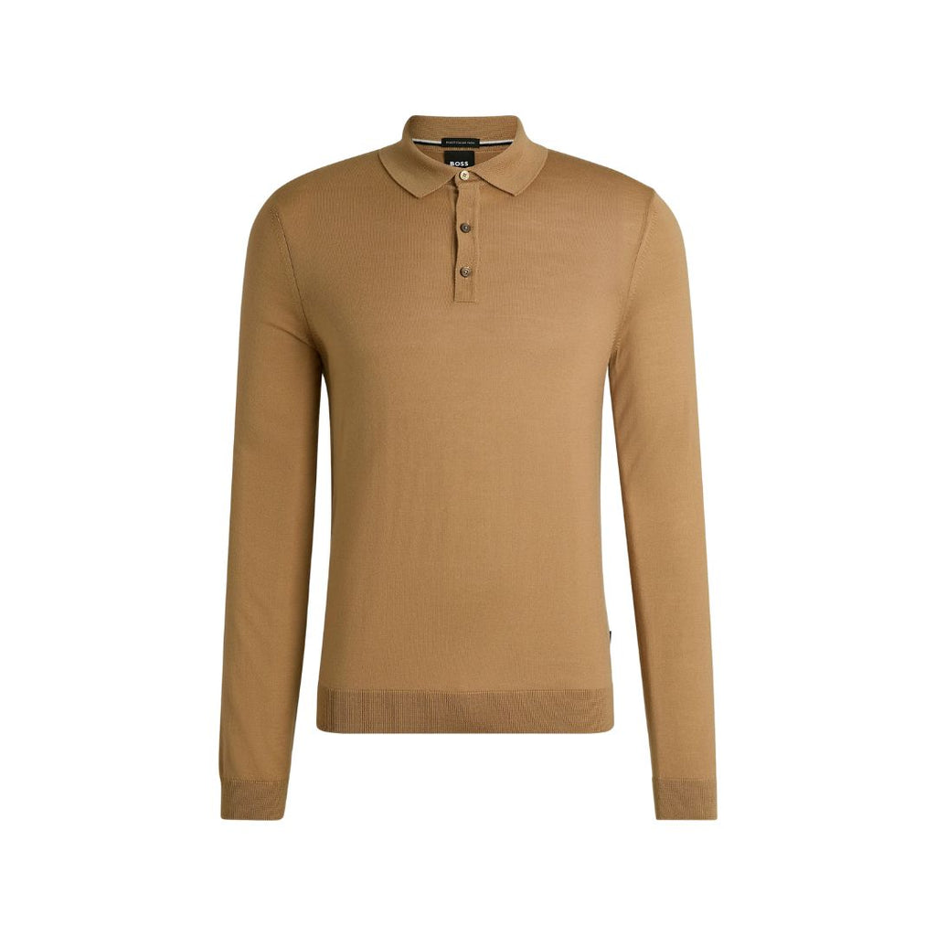 Lancione Long Sleeve Virgin Wool Polo Jumper 50476355