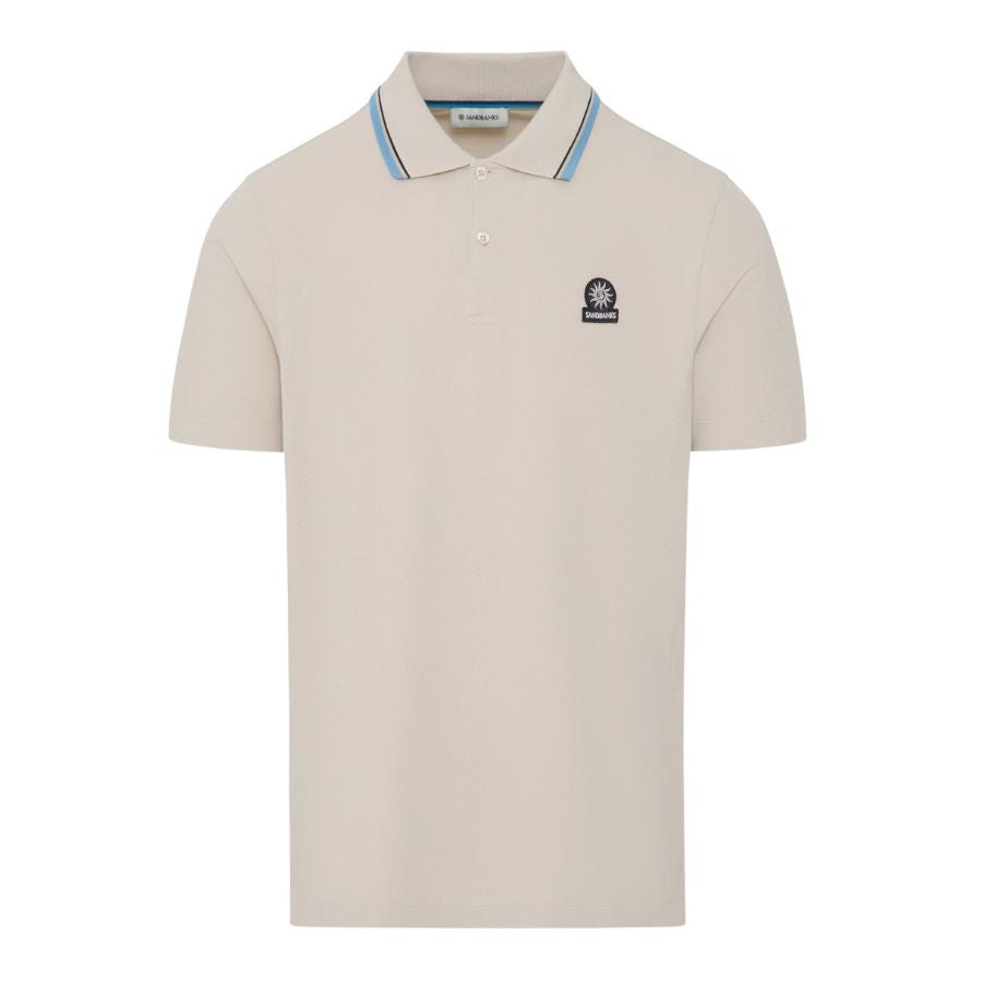 Stripe Tape Placket Mens Polo Shirt MBP80