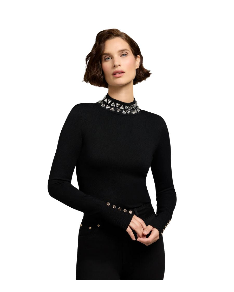 Crystal High Neck Knit