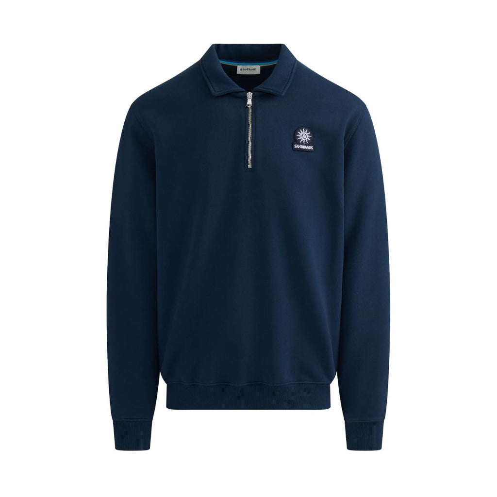 Quarter-Zip Polo Collar Mens Sweatshirt MBS24