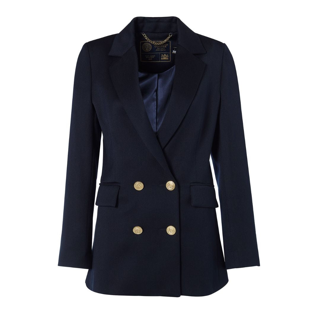Ralph lauren womens navy blazer gold buttons sales