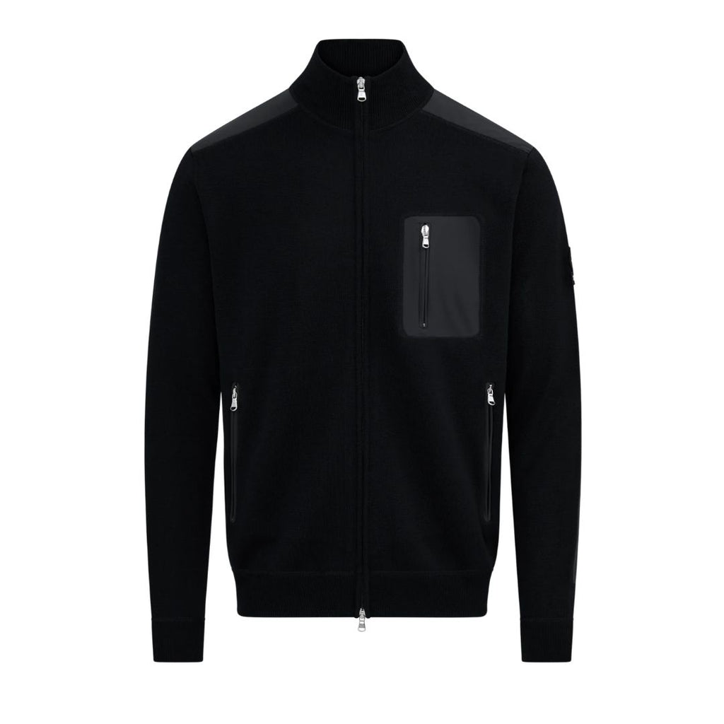 Technical Panelled Knit Zip Mens Jacket KNT96