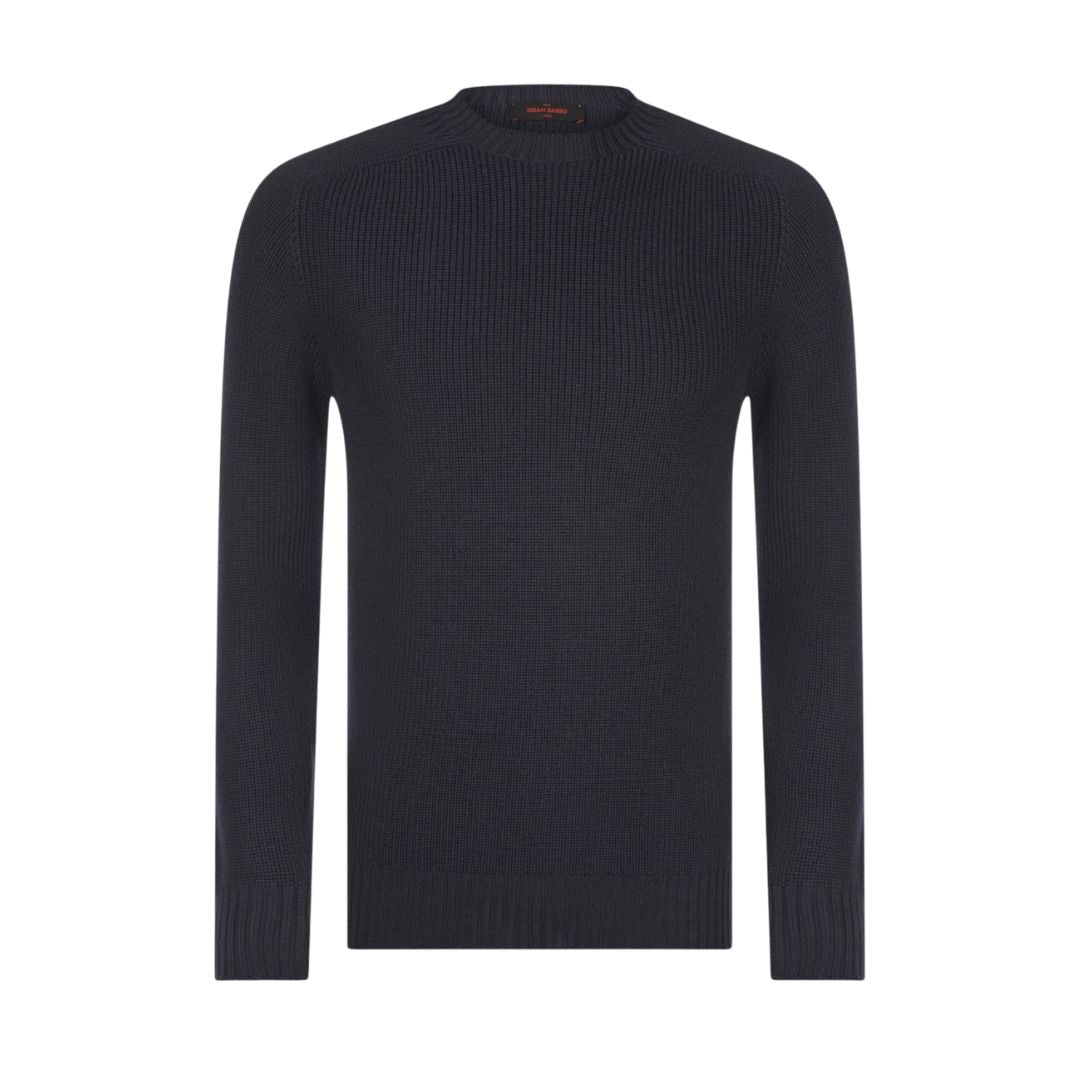 Waffle Knit Mens Crew Neck Jumper 24116/24601