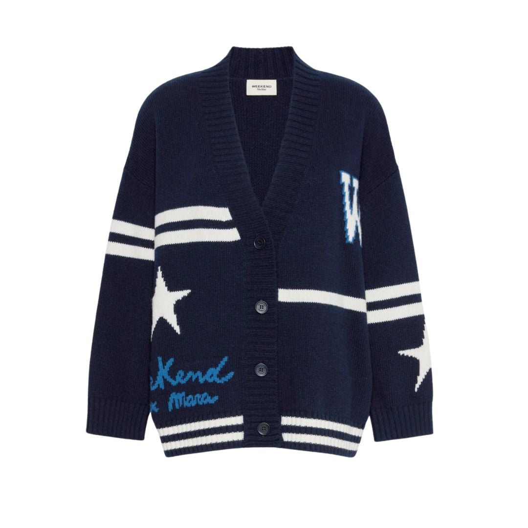 Belgio Jacquard Wool Womens Cardigan 2625346072600