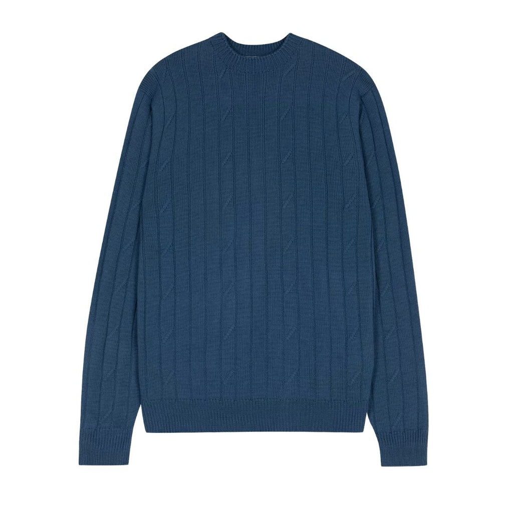 Orpin Merino Wool Cable Knit Mens Jumper