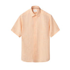 Solid Linen Short Sleeve Shirt 100014878