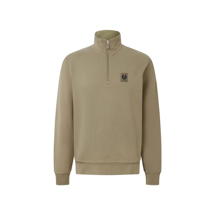 Mens Quarter Zip Cotton Fleece Sweatshirt 103001