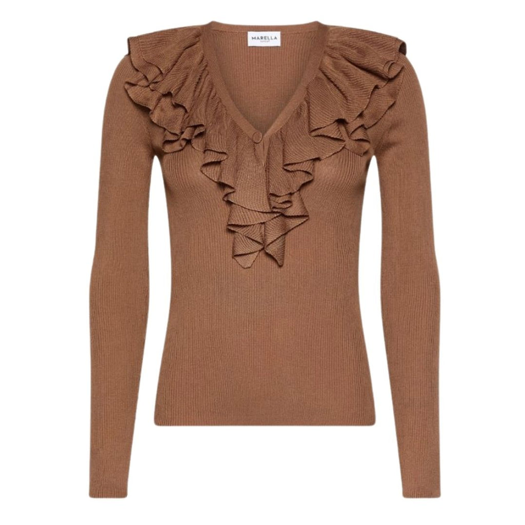 Operoso Fitted Flounce Detail Womens Jumper 2623366044200
