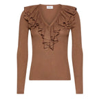 Operoso Fitted Flounce Detail Womens Jumper 2623366044200