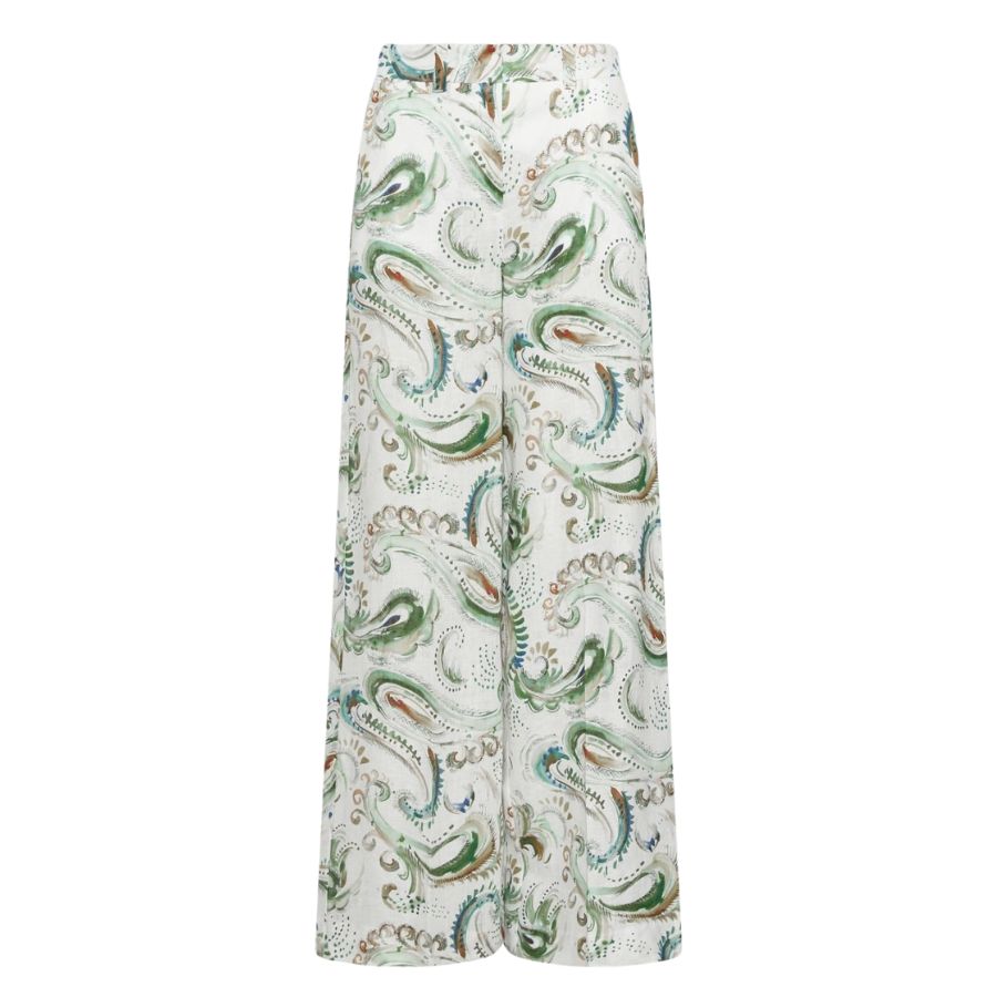Domino Wide Leg Womens Linen Trousers  2613131232200