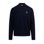Merino Wool Button Mens Polo Shirt KNT95