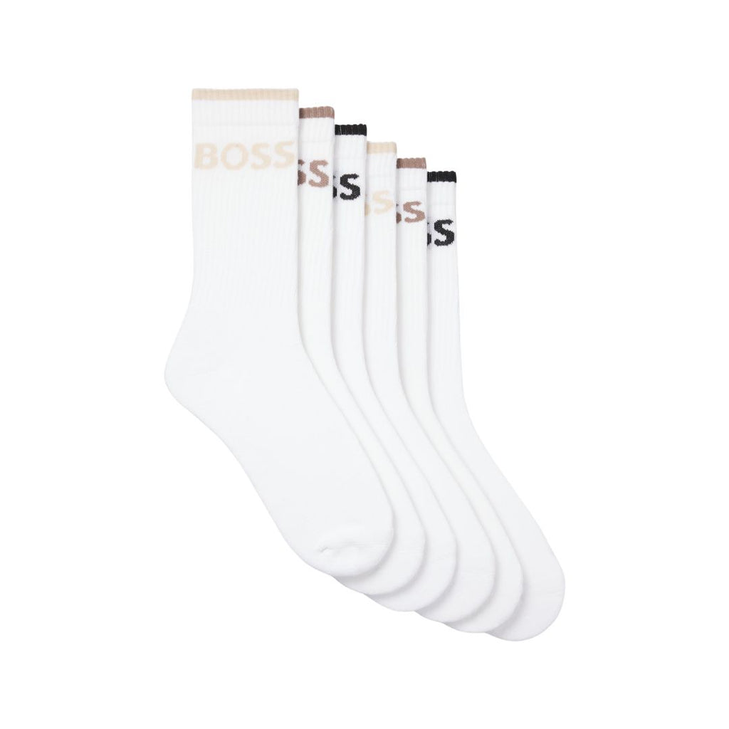 6 Pack Ribbed Short Socks 50510168