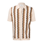 Herringbone Knitted Mens Polo Shirt 43194/20747