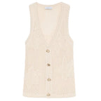 Astice Textured Knit Sleeveless Womens Cardigan  2613351012200