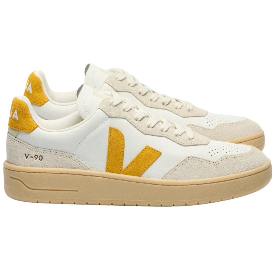 V-90 Leather White Toscan Trainers