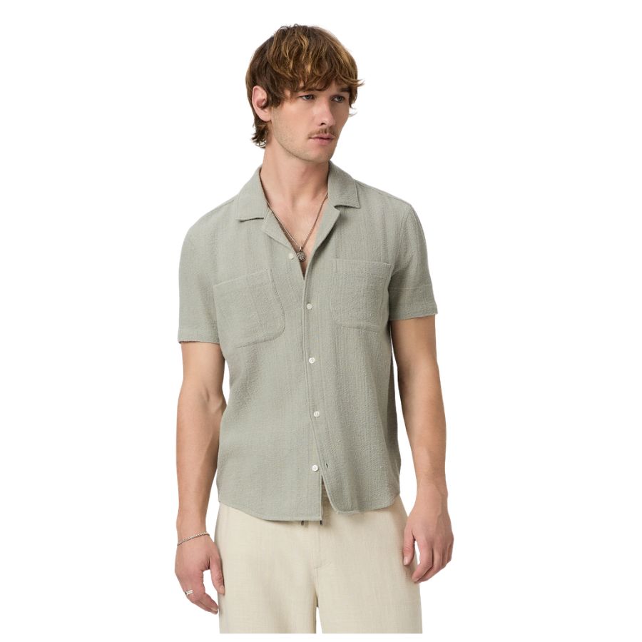 Jacobson Textured Short Sleeve Mens Shirt M306R06
