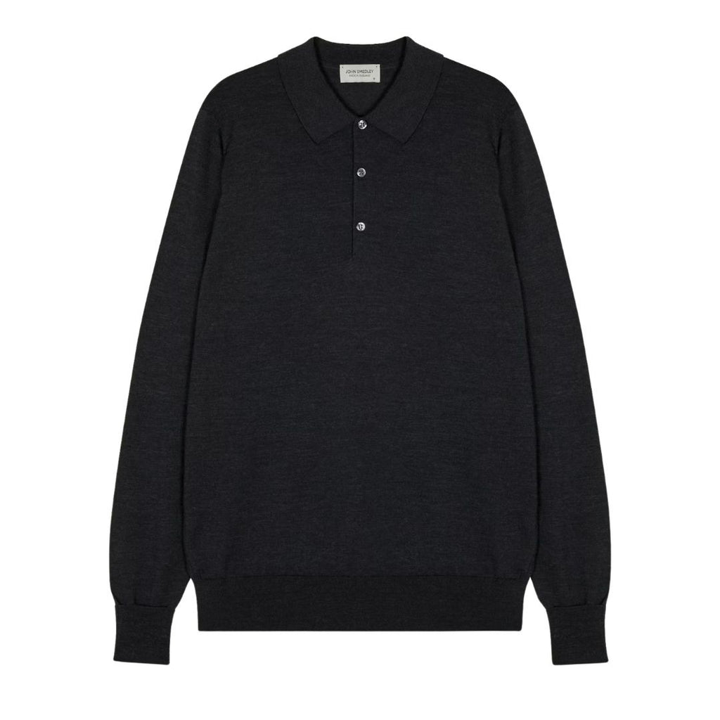 Cotswold Extra Fine Merino Wool Mens Long Sleeve Polo Shirt