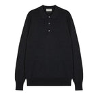 Cotswold Extra Fine Merino Wool Mens Long Sleeve Polo Shirt