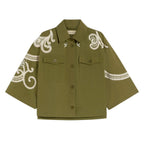 Como Embroided Cropped Womens Shirt Jacket 2615041012600