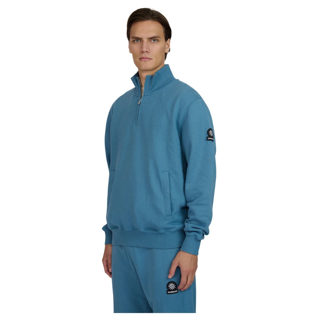 Badge Logo Mens Quarter Zip Sweatshirt MBS16