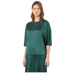 Daureo Loose Pleated Womens Satin Blouse 2625166051600